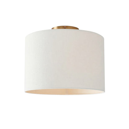 Kaethe Fabric Drum Shade Semi Flush Mount Light
