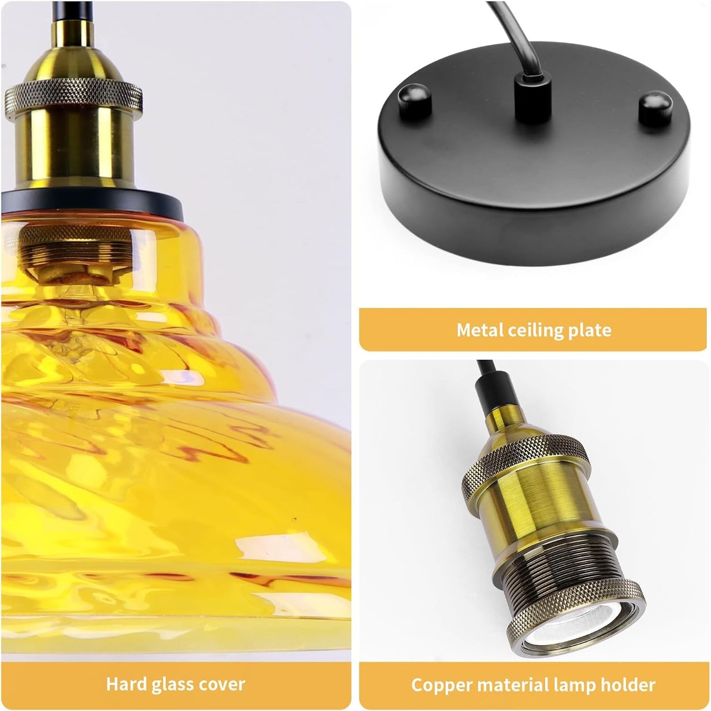 Benjin Modern Colorful Trumpet Glass Pendant Light