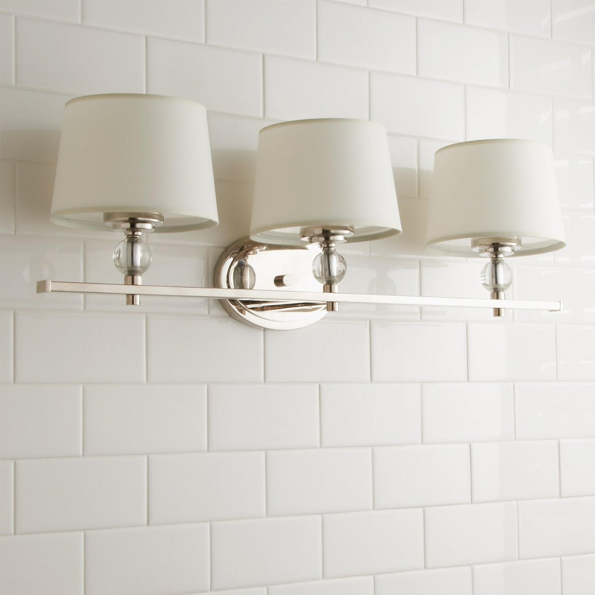Remi Rustic 3-Light White Fabric Sconce