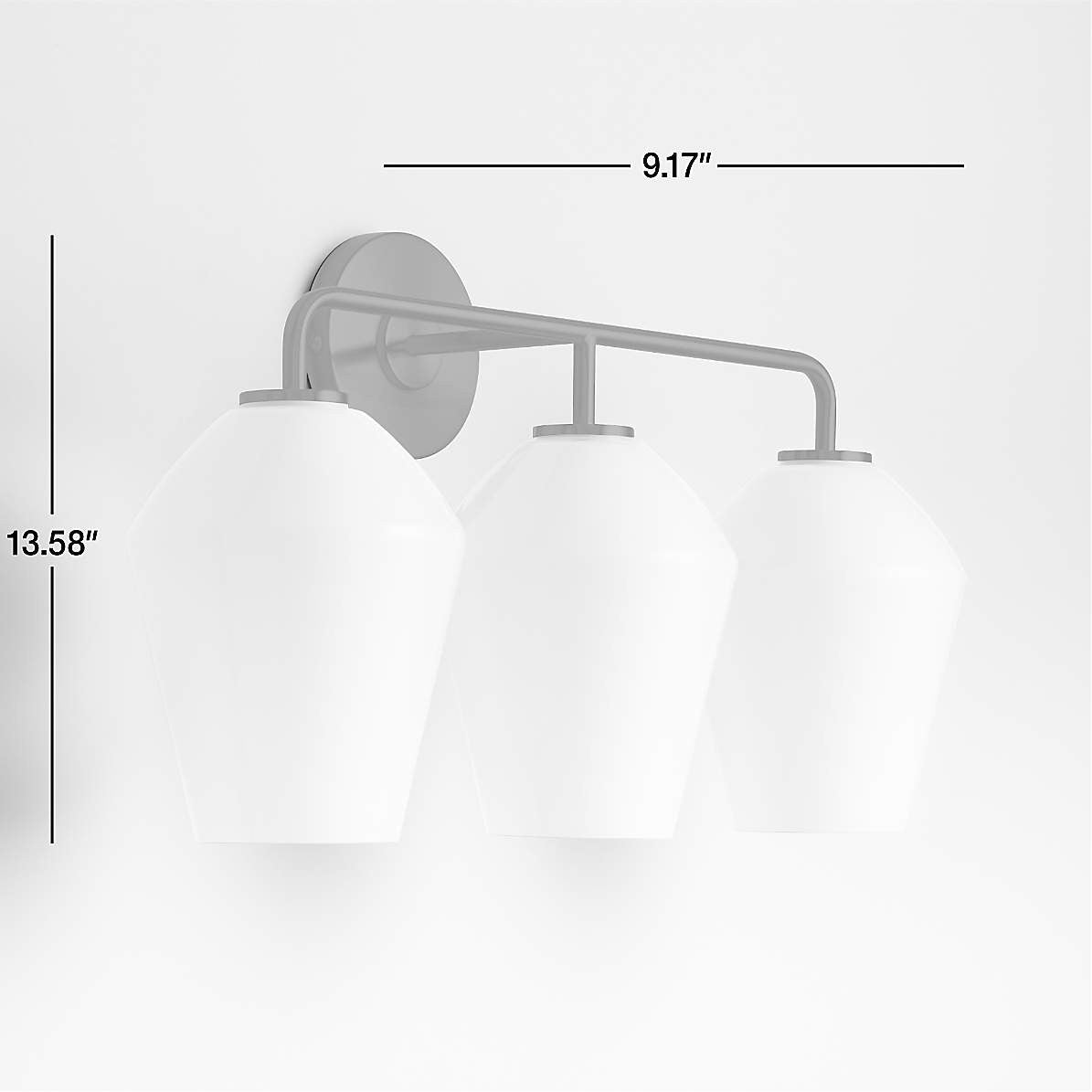 Konig Minimalist 3-Light Brass Glass Wall Light