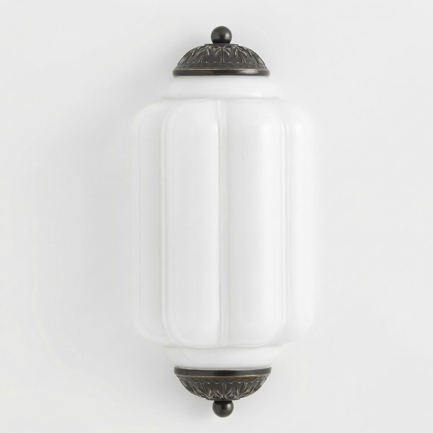 Michael Vintage Eloise Milk Glass Flush Wall Light