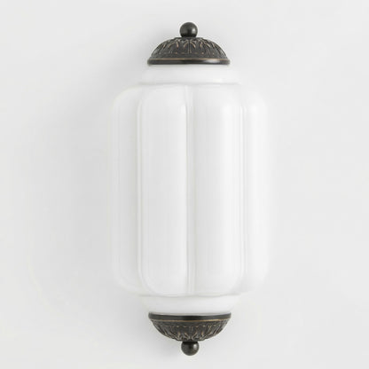 Michael Vintage Eloise Milk Glass Flush Wall Light