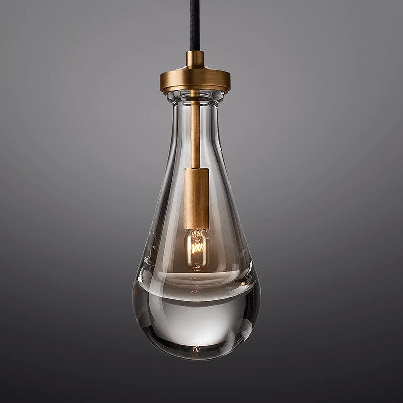 Peregrine Modern All-copper Crystal Raindrop Linear Chandelier