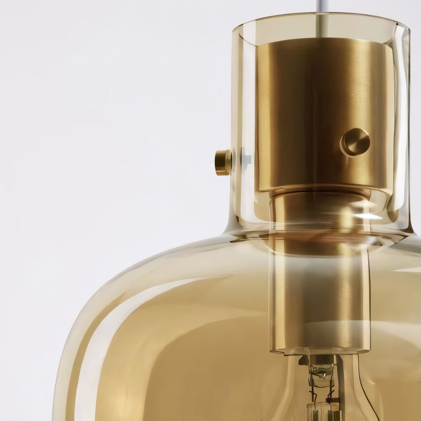 Dravon Minimalist Amber Glass Bottle Pendant Light