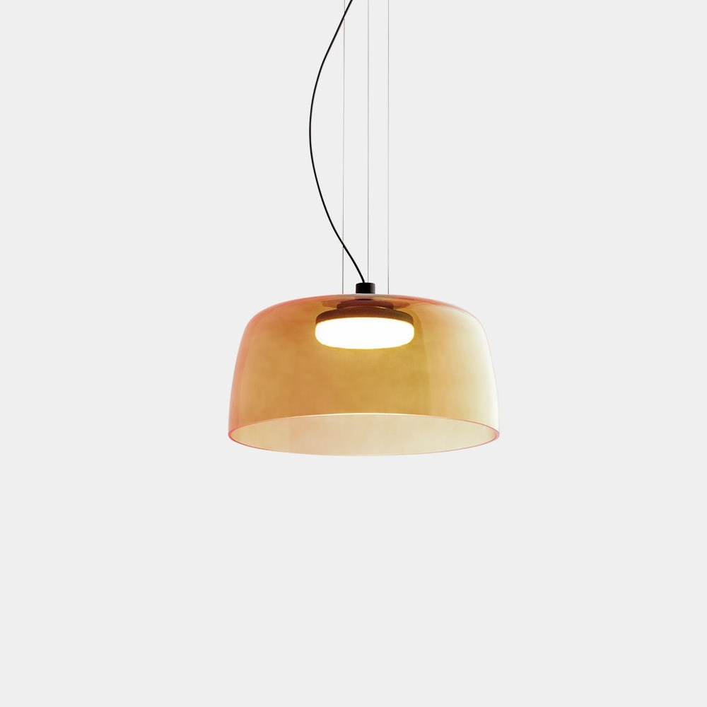 Zaire Bowl Shaped Layer Stained Glass Pendant Light