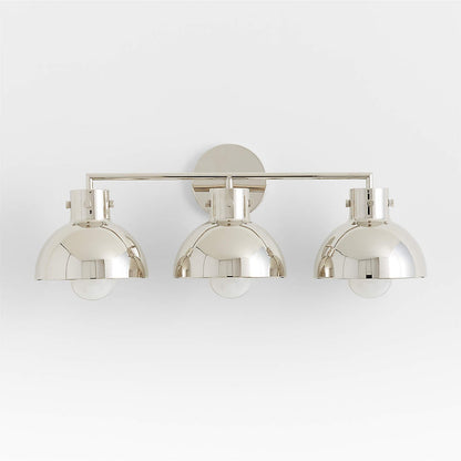 York Minimalist 3-Light Glass Globe Metal Wall Light