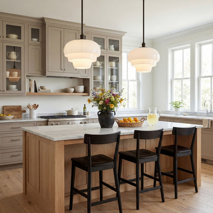 Xena Scandinavian Layered Clear Glass Pendant Light