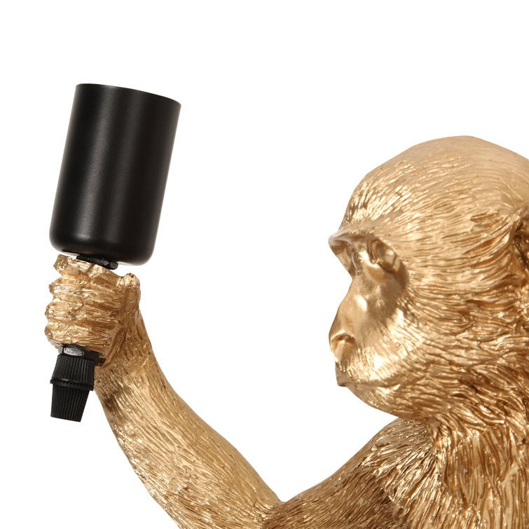 Ioneus Creative Gold Resin Monkey Sconce
