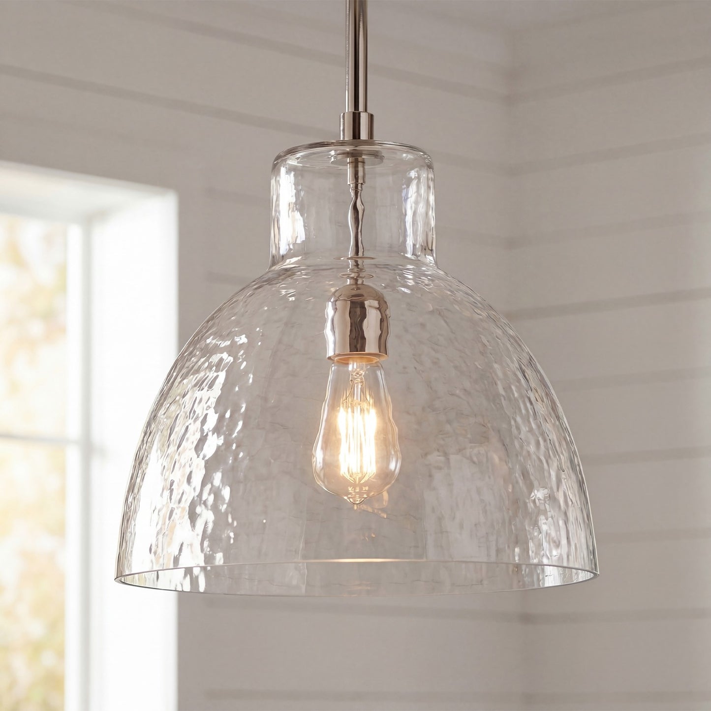 Keen Farmhouse Glass Dome Pendant Light
