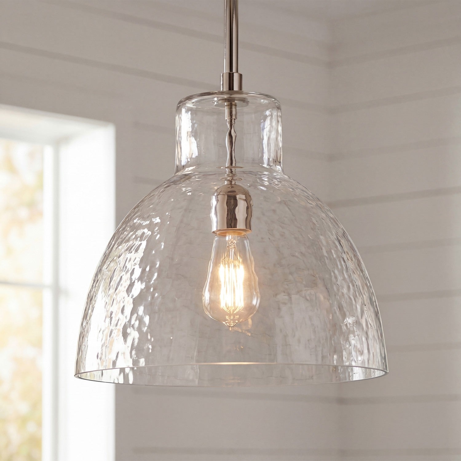 Keen Farmhouse Glass Dome Pendant Light