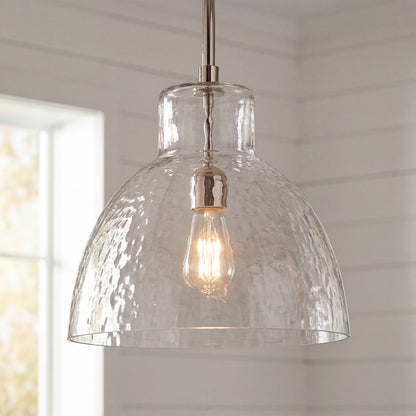 Keen Farmhouse Glass Dome Pendant Light