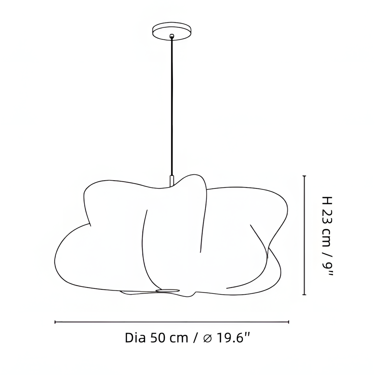 Orin Modern White Silk Cloud Pendant Light