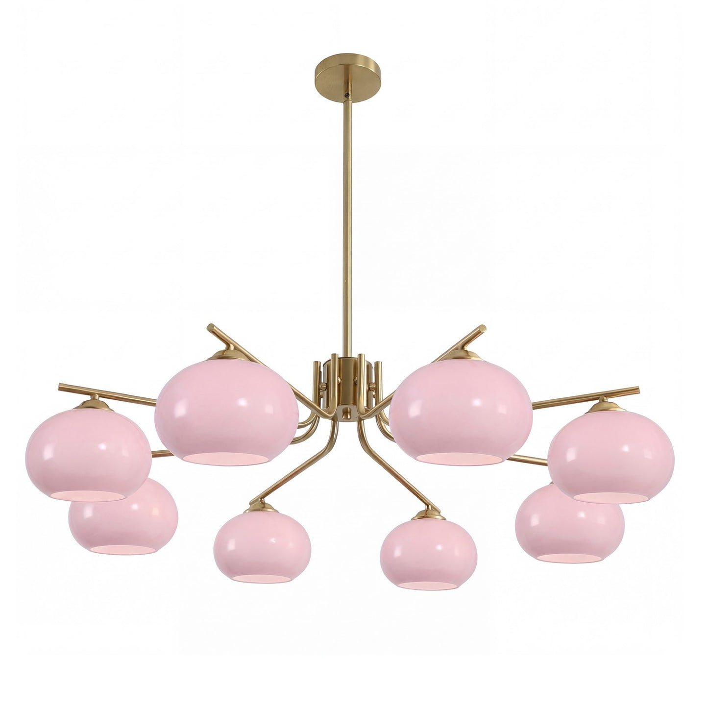 Kairox Mid Century Bauhaus Large Glass Globe Sputnik Chandelier