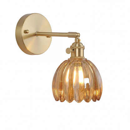 Elara Vintage Glass Tulip Sconce