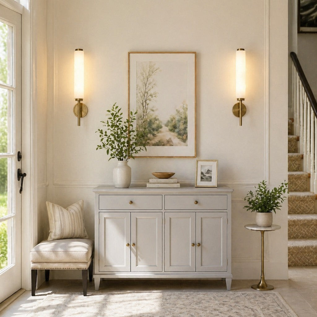 Ozora Candle Alabaster Sconce