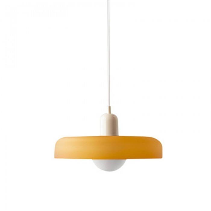 Xanadu Bauhaus Stained Glass Disc Pendant Light