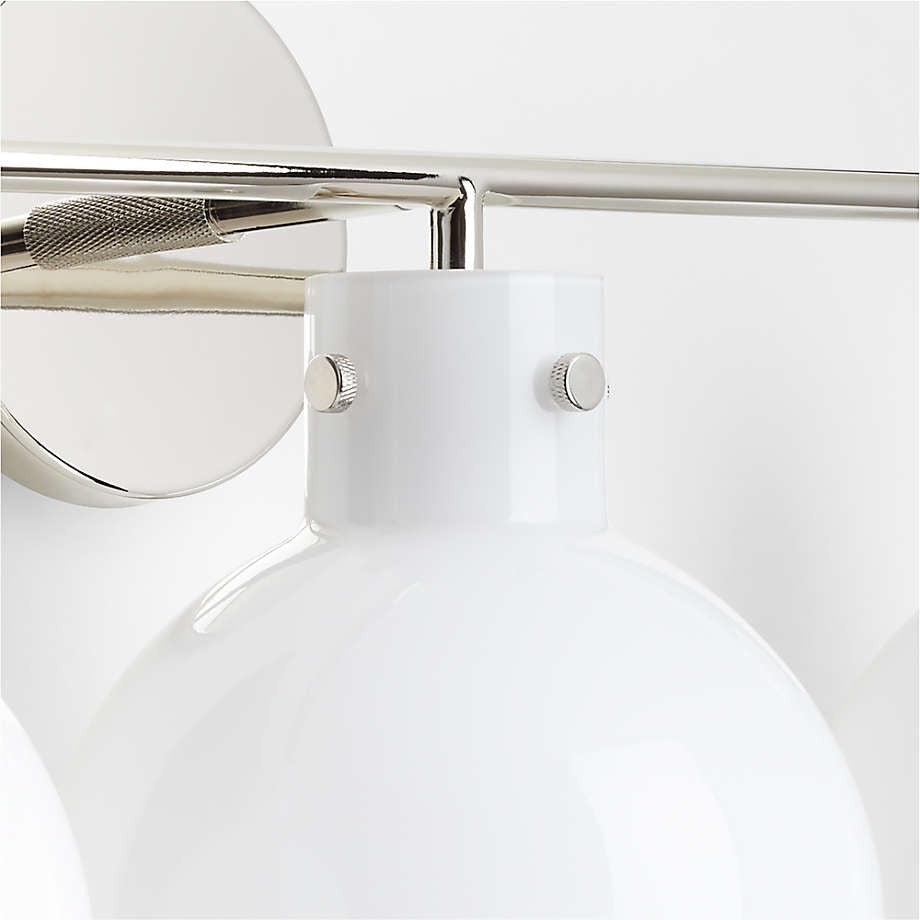 York Minimalist 3-Light Glass Globe Metal Wall Light