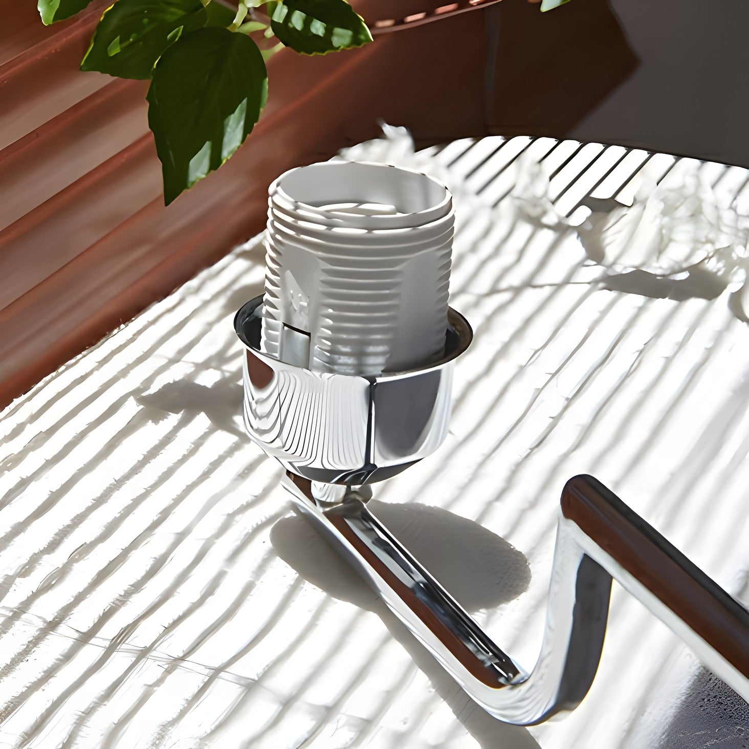 Shadella Modern Cream Glass Bauhaus Chandelier