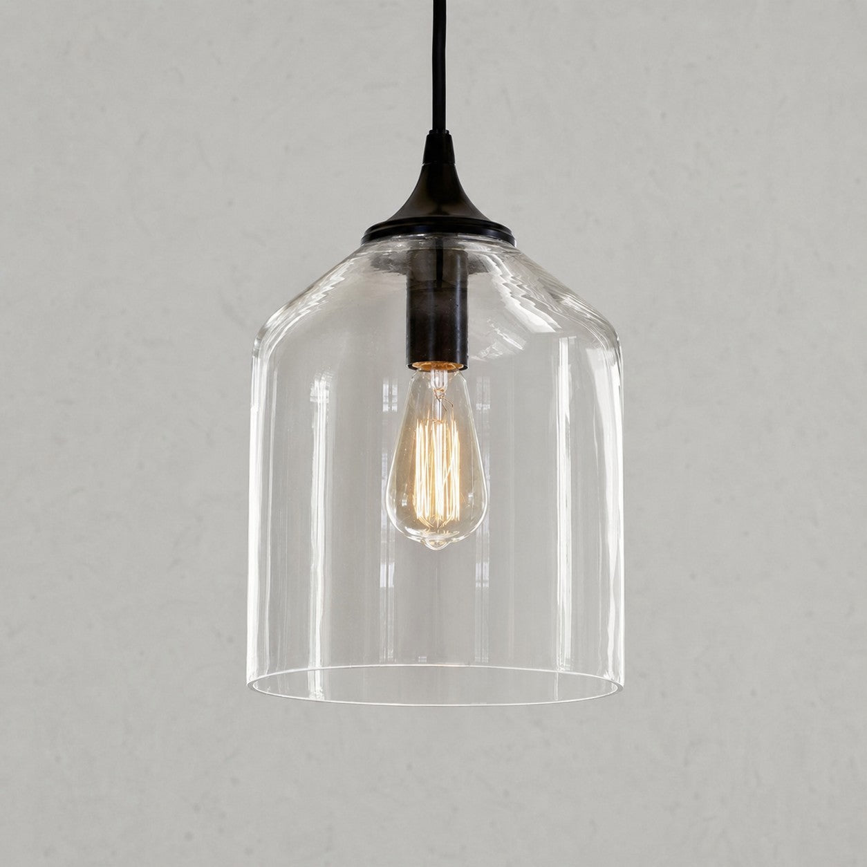 Declan Modern Bell Shaped Glass Pendant Light
