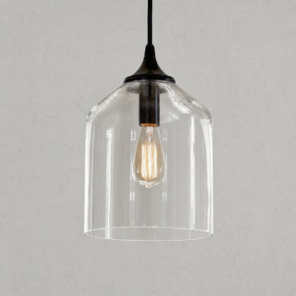 Declan Modern Bell Shaped Glass Pendant Light