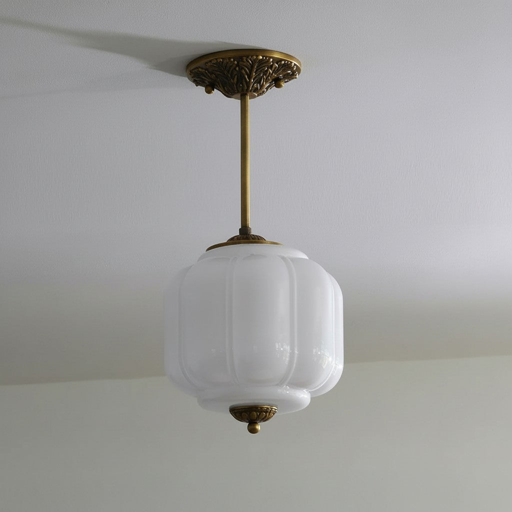 Conran Vintage Milk Glass Lantern Eloise Ceiling Light