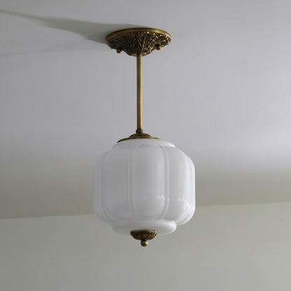 Conran Vintage Milk Glass Lantern Eloise Ceiling Light