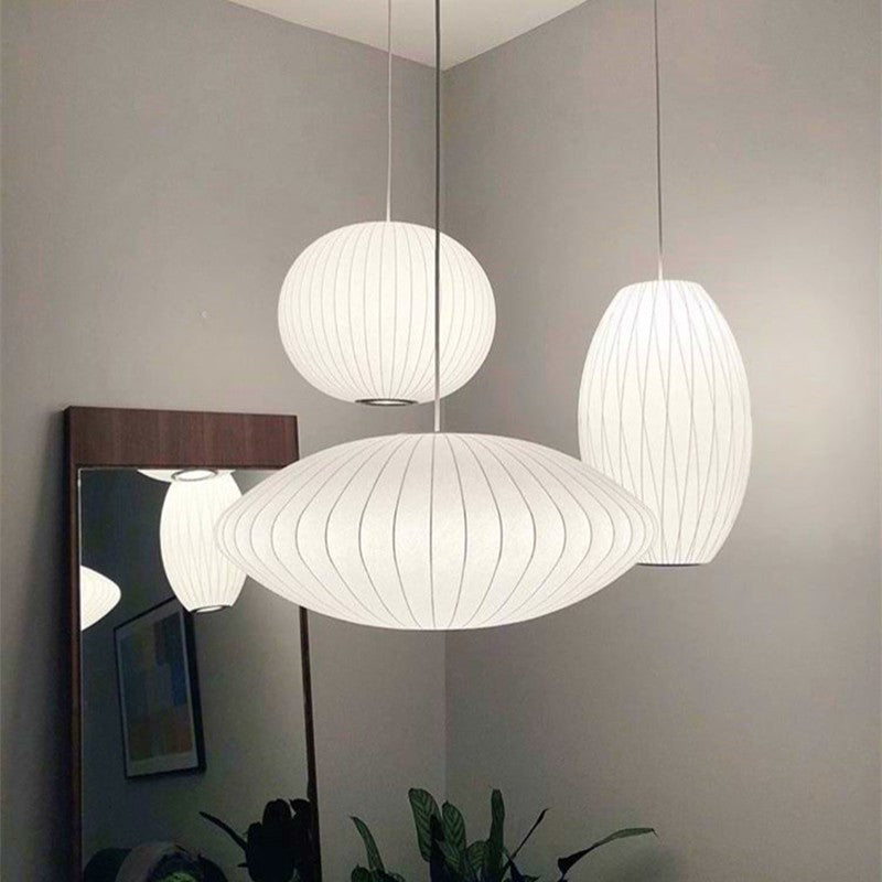 Leocadia White Saucer Nelson Bubble Pendant Light