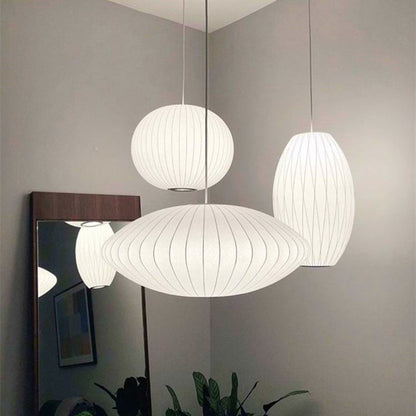 Leocadia White Saucer Nelson Bubble Pendant Light
