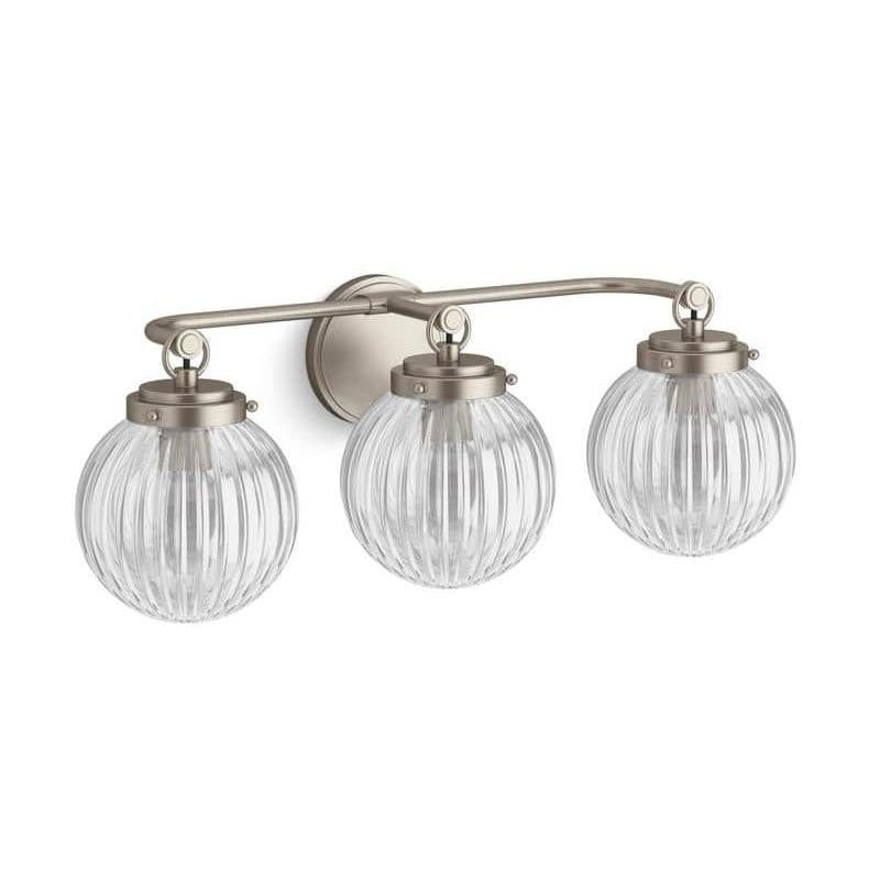 Briar Rustic Cooper Ribbed Glass Globe Sconce