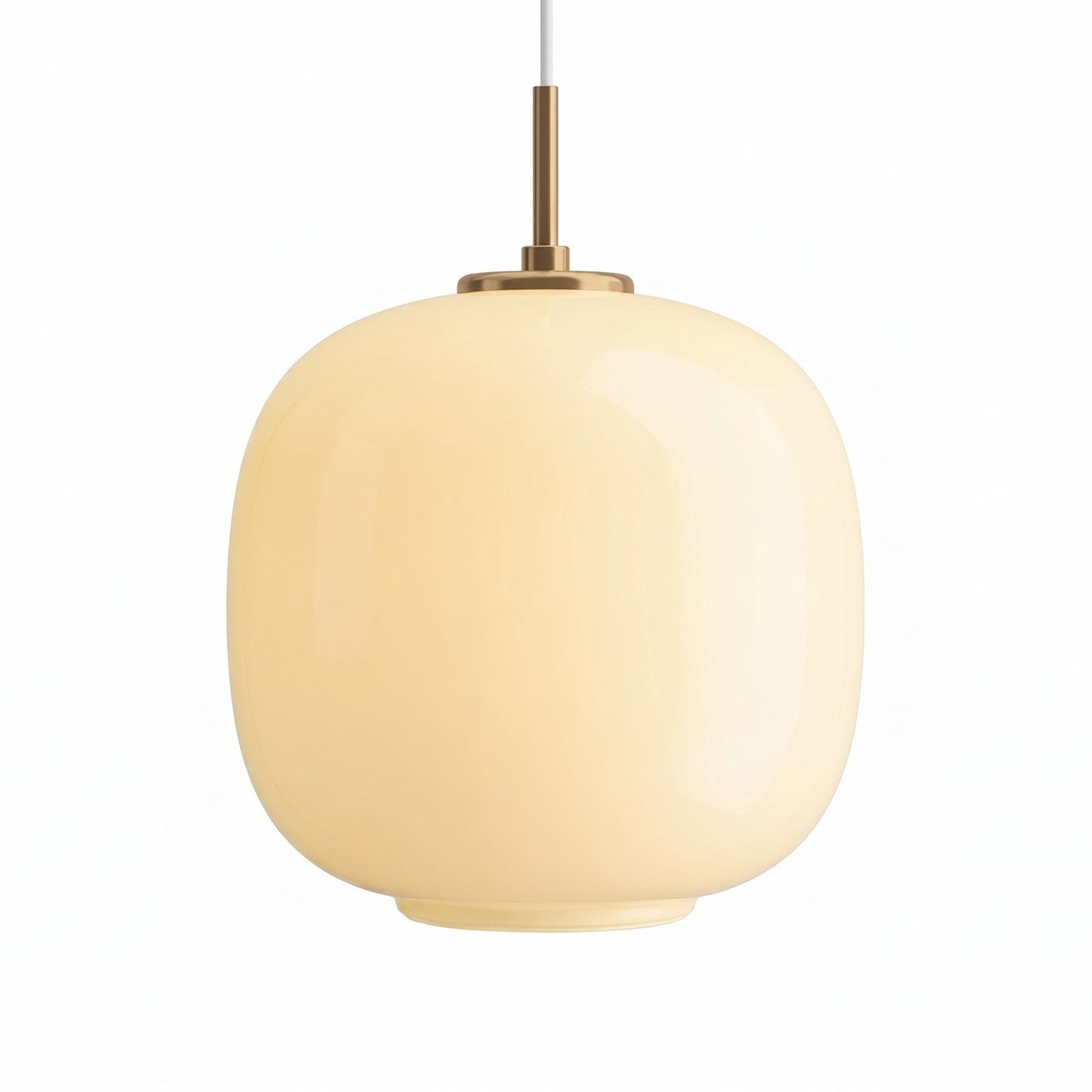 Louis Cream Stained Glass Globe Pendant Light