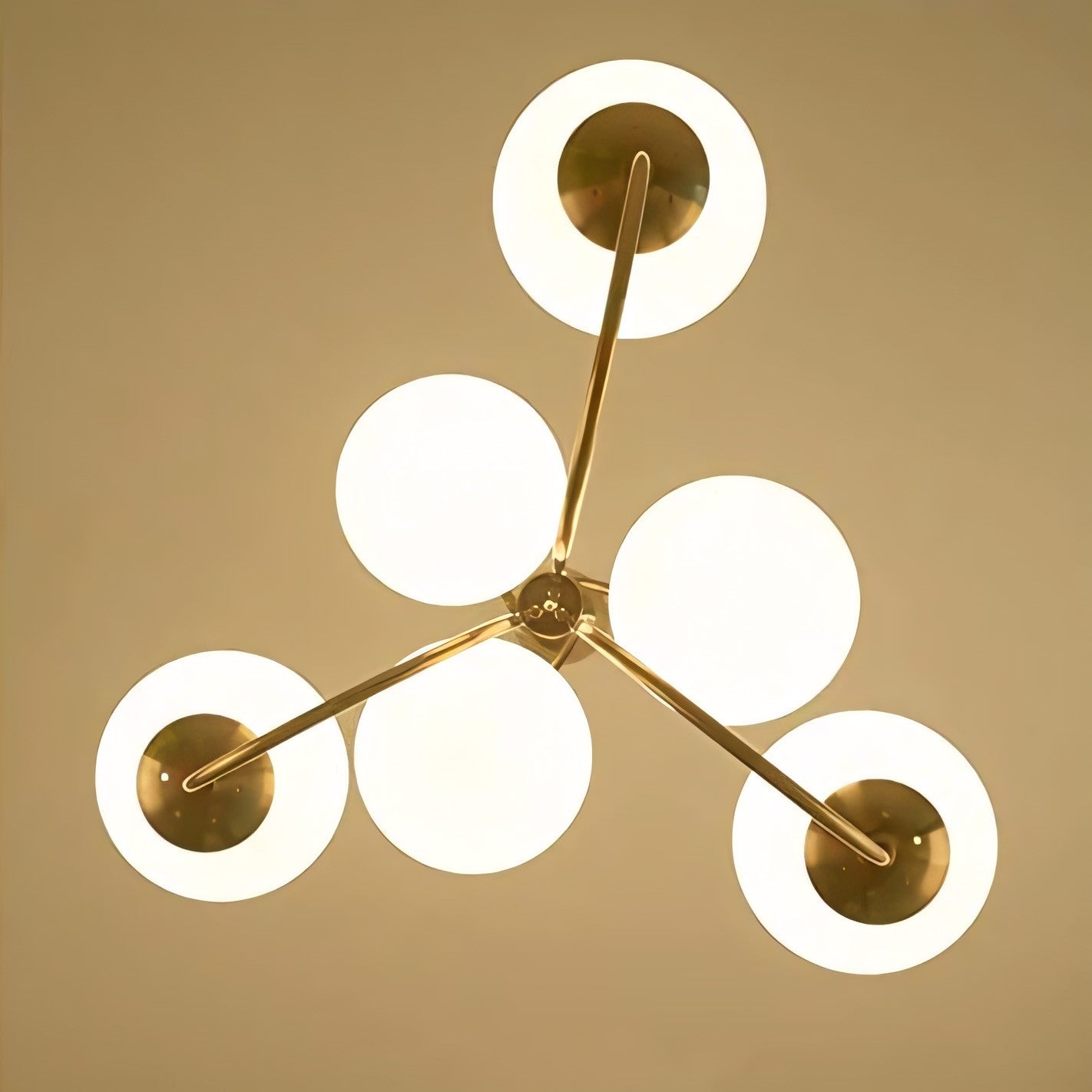 Vekton Vintage Glass Globe Gooseneck Chandelier