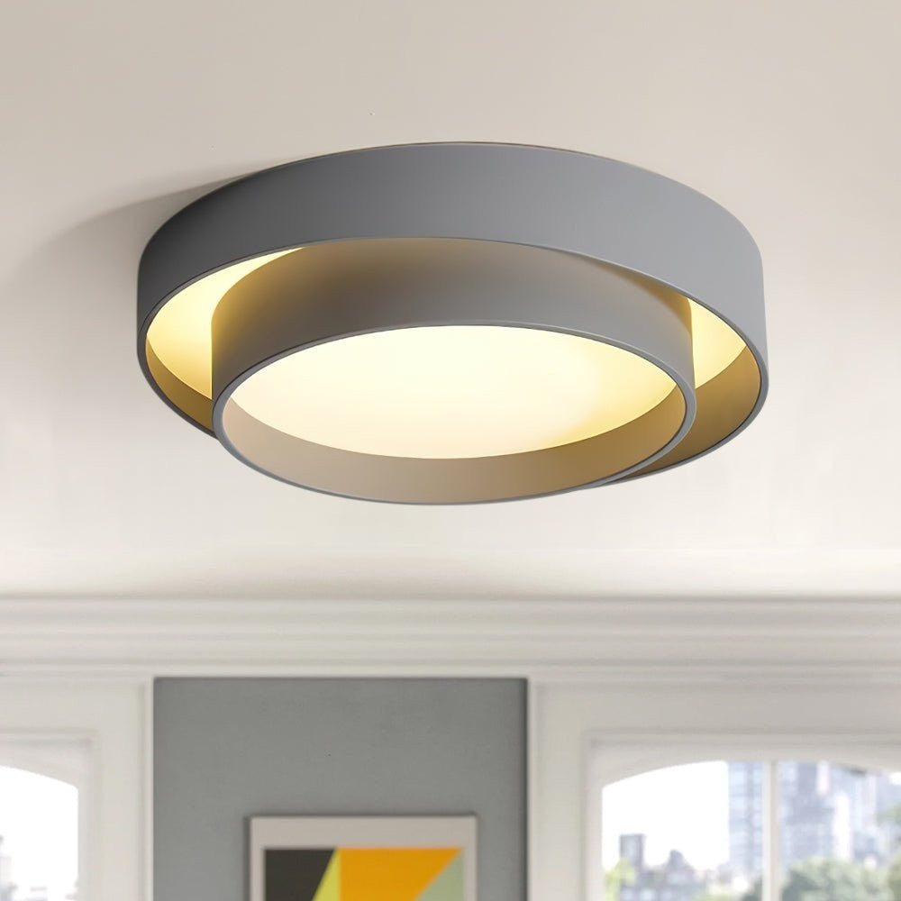 Melady Nordic Irregular Double-Layer Circular Ceiling Light