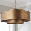 Aurelius Brushed Texture Metal Double Drum Chandelier
