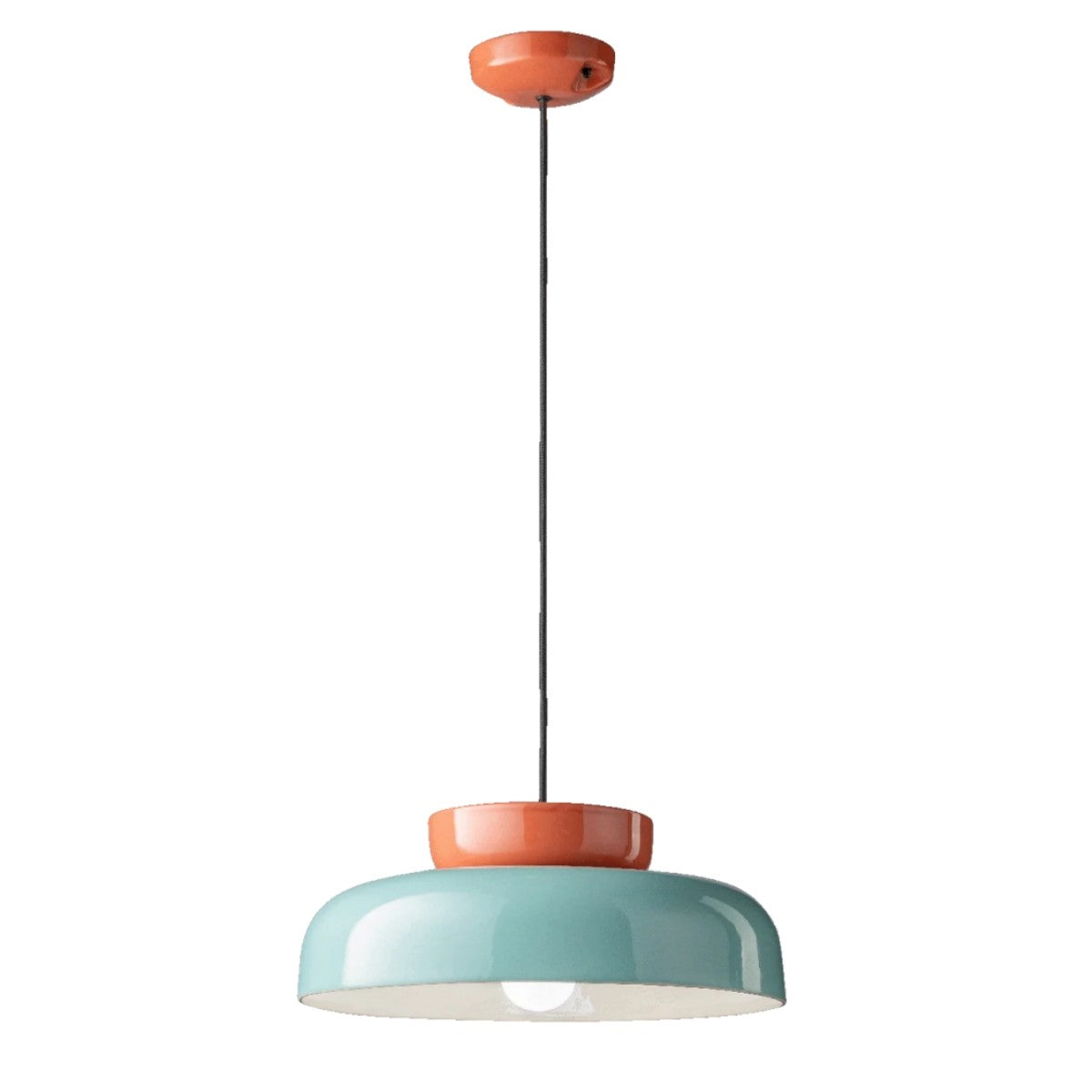 Smith Modern Nordic Bauhaus Macarons Bowl Shade Ceramic Pendant Light