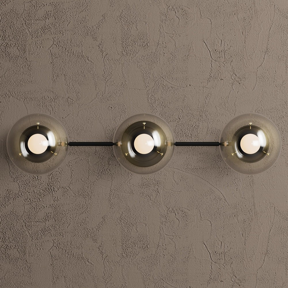Philo Nordic 3-light Glass Globes Wall Light