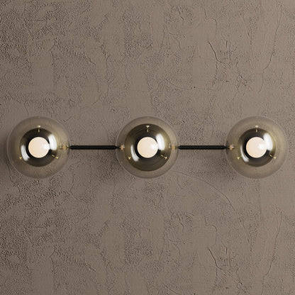 Philo Nordic 3-light Glass Globes Wall Light