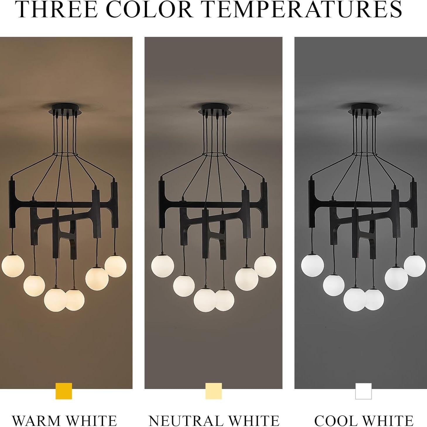 Astraea Farmhouse Wooden Branch Milk Glass Globe Chandelier