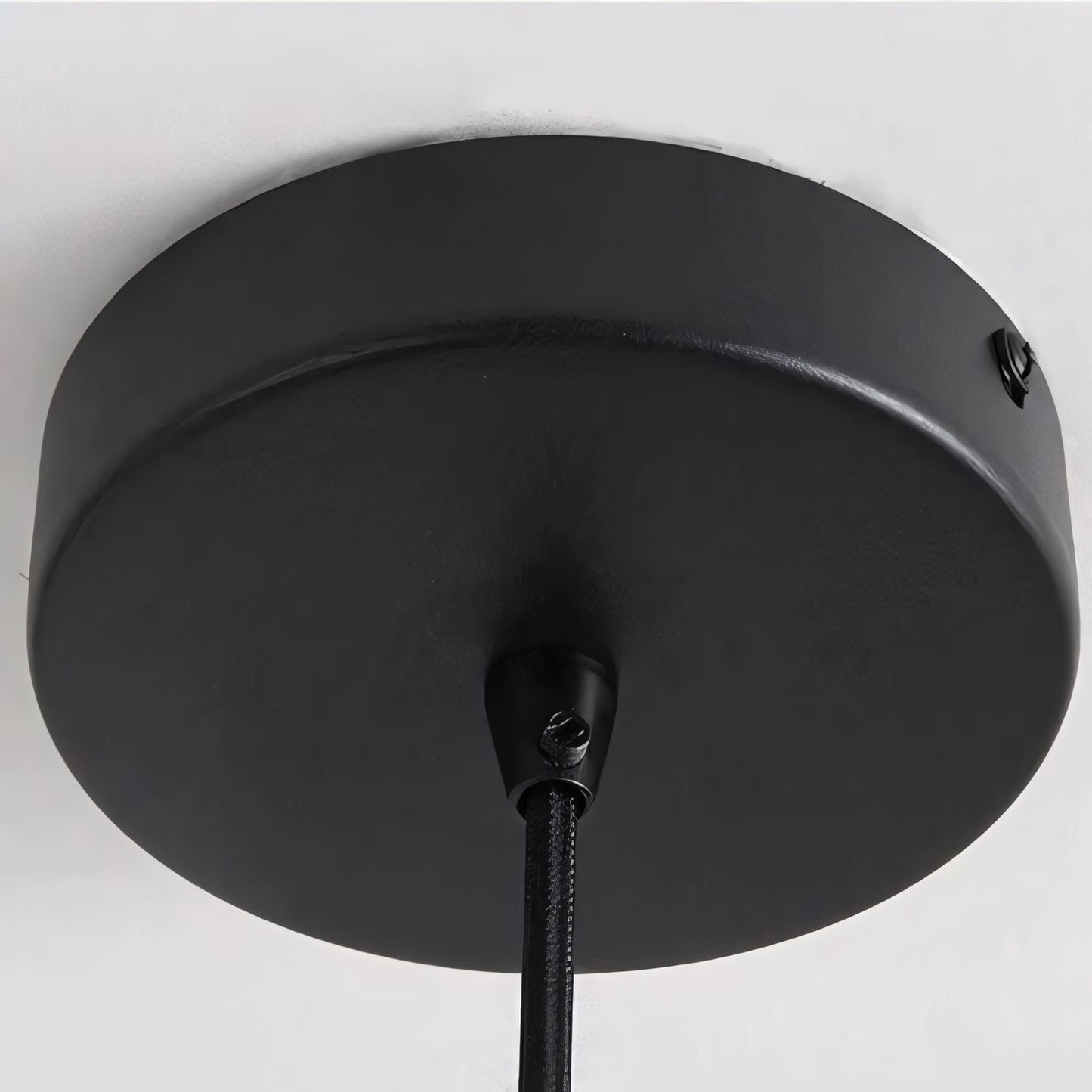 Zarek ‎Minimalist Walnut Wrought Iron Bowl Shaped Pendant Light