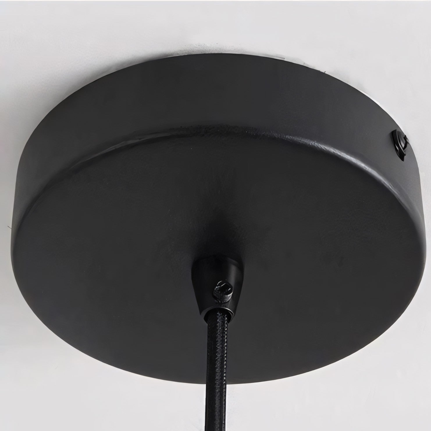 Zarek ‎Minimalist Walnut Wrought Iron Bowl Shaped Pendant Light