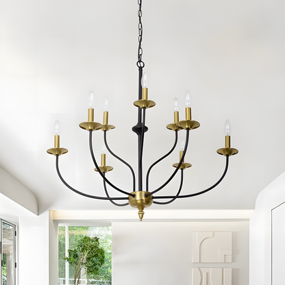 Caelestis Farmhouse 9 Light Metal Chandelier