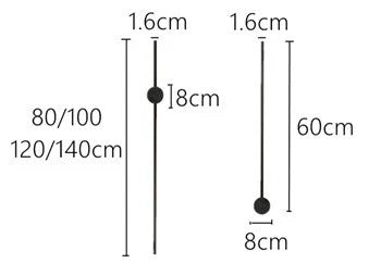 Aaradhya Modern Minimalist Rotatable Linear Black LED Wall Light
