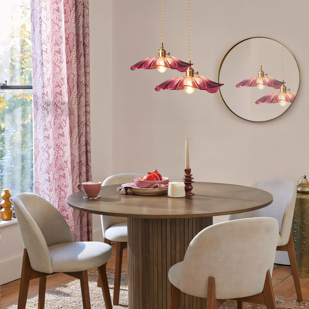 Callista Retro Lotus Creative Glass Pendant Light