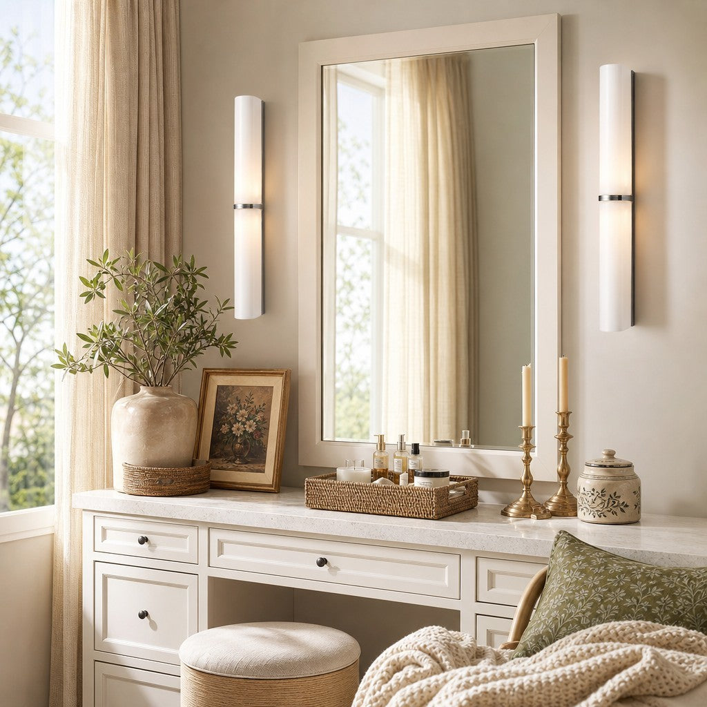 Giulia Minimalist LED Double Tube Glass Wall Light