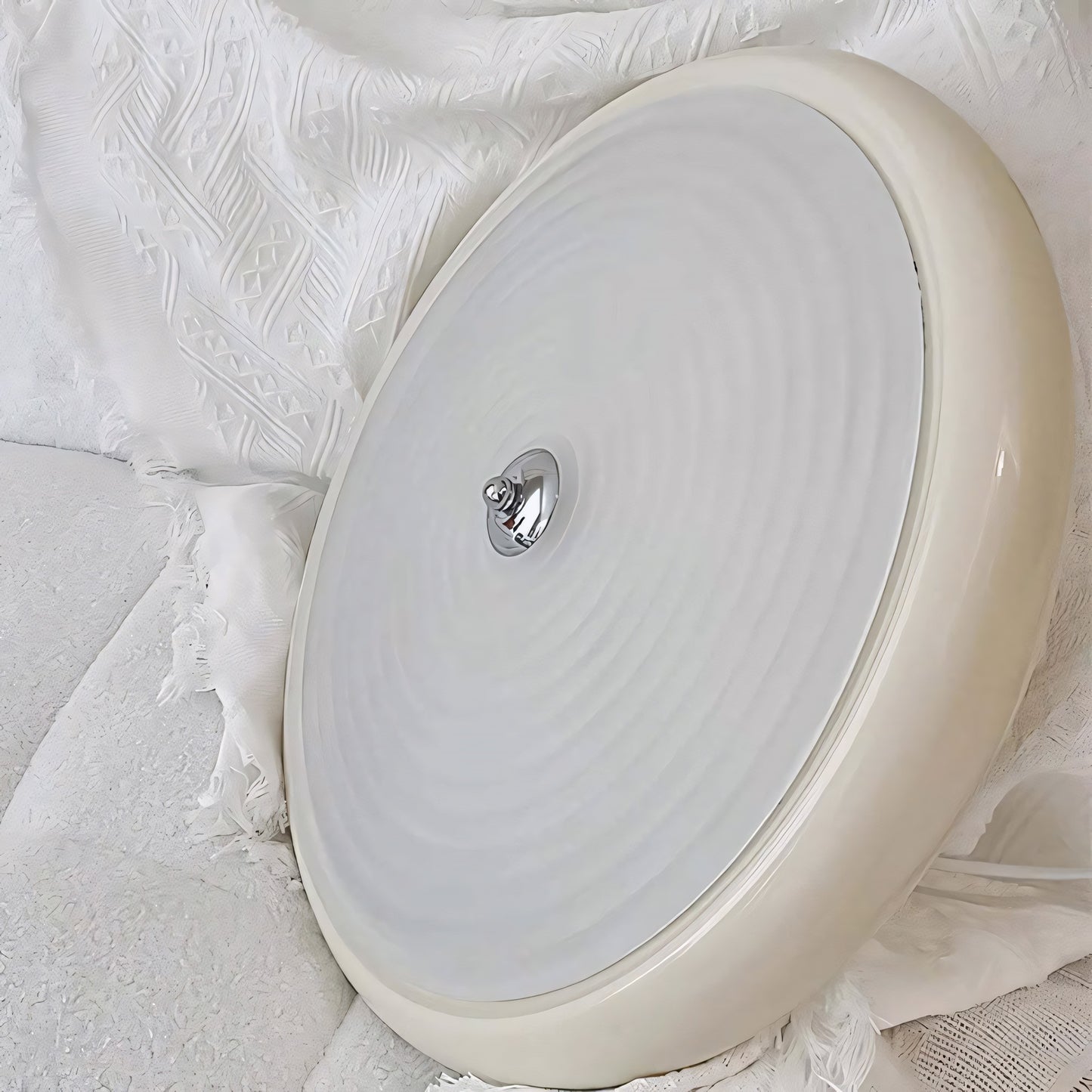 Laren Ribbed Glass Shade Led Circular Light
