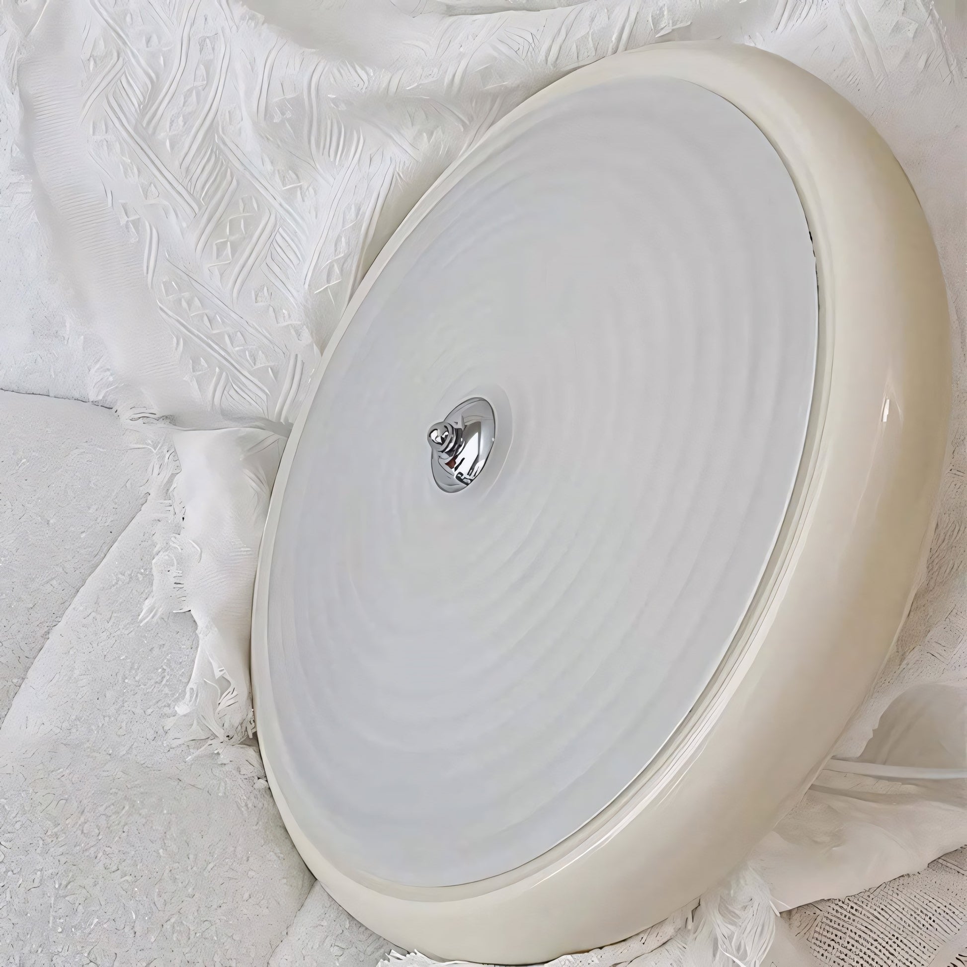 Laren Ribbed Glass Shade Led Circular Light