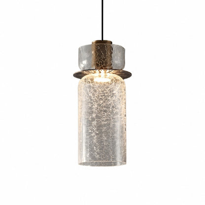 Arloen Modern Crackle Glass Pendant Light