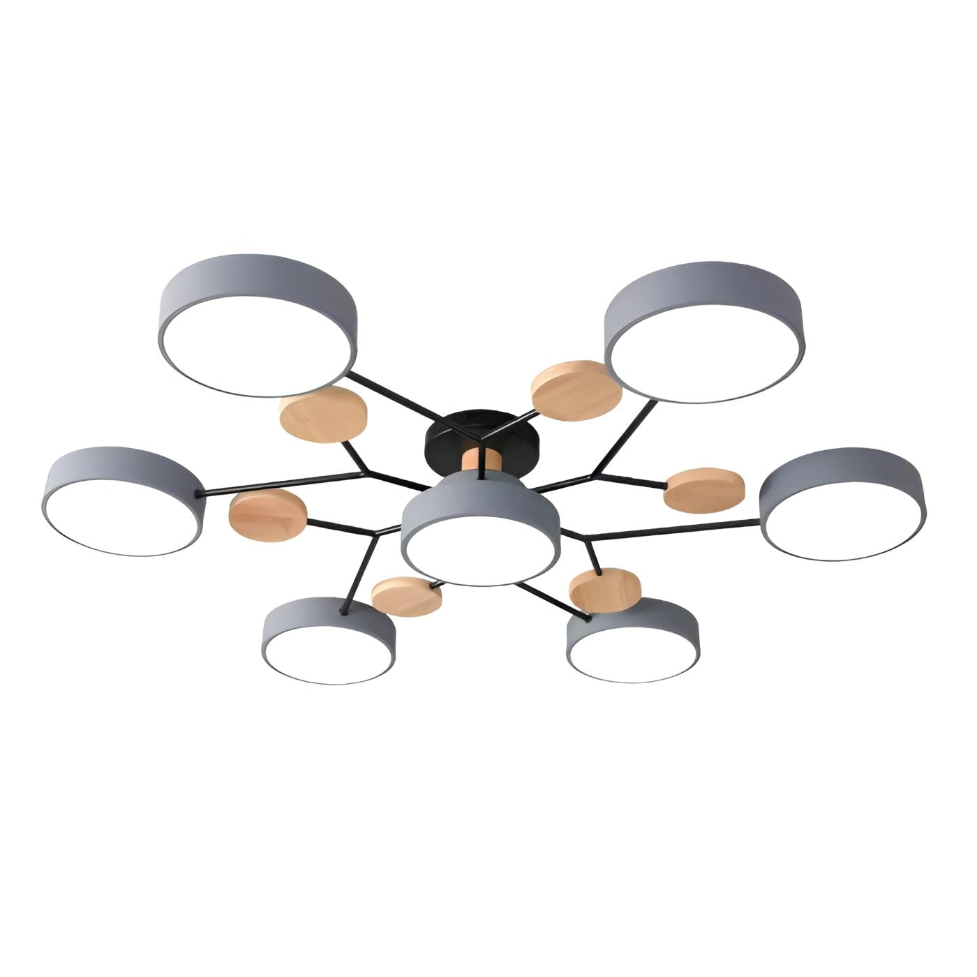 Phelith Scandinavian Round Molecule Branch Led Ceiling Light