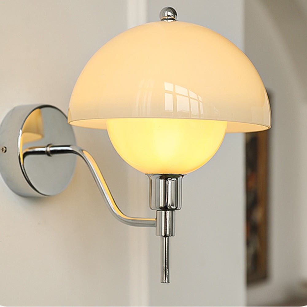 Xavra French Bauhaus Mushroom Glass Aisle Wall Lamp