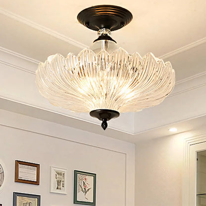 Wyrith Vintage Flower Crystal Flush Mount Light