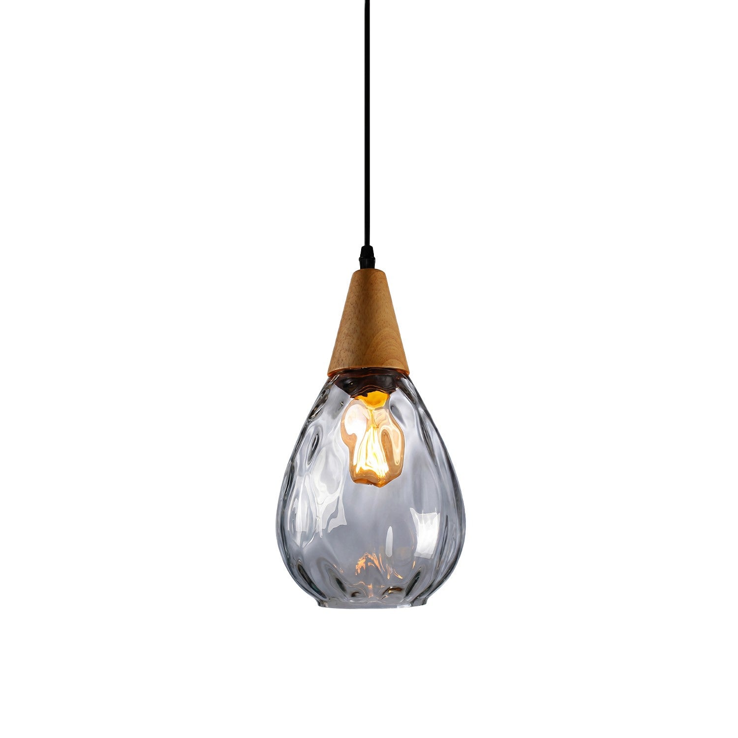 Uranix Cone Shape Water Ripple Glass Pendant Light